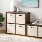 Organiseur de rangement 4 cubes de 13 po en noyer