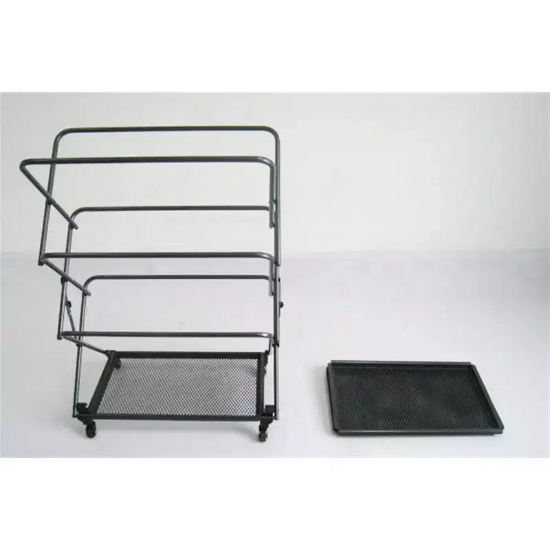 Étagère de rangement pliante à 4 niveaux avec roulettes rétractables