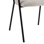 Lot de 4 chaises de salle à manger modernes rembourrées avec cadre en métal