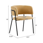 Lot de 4 chaises de salle à manger modernes rembourrées avec cadre en métal
