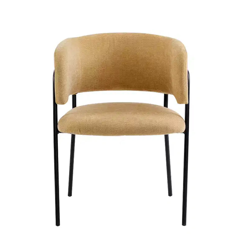 Lot de 4 chaises de salle à manger modernes rembourrées avec cadre en métal