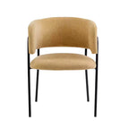 Lot de 4 chaises de salle à manger modernes rembourrées avec cadre en métal