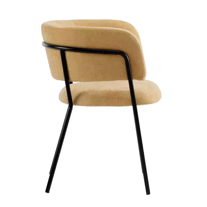 Lot de 4 chaises de salle à manger modernes rembourrées avec cadre en métal