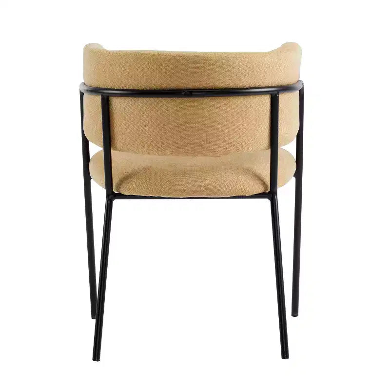 Lot de 4 chaises de salle à manger modernes rembourrées avec cadre en métal