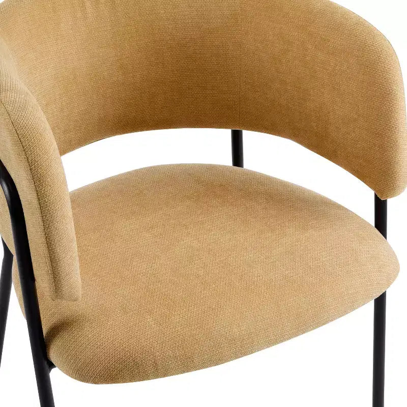 Lot de 4 chaises de salle à manger modernes rembourrées avec cadre en métal