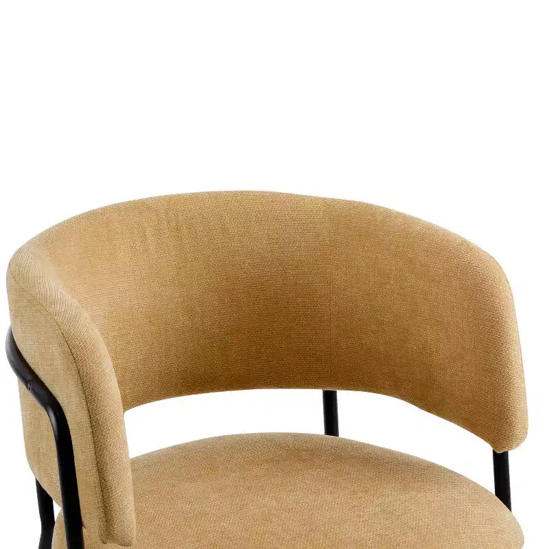 Lot de 4 chaises de salle à manger modernes rembourrées avec cadre en métal
