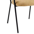 Lot de 4 chaises de salle à manger modernes rembourrées avec cadre en métal