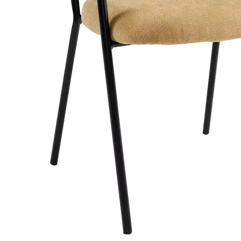 Lot de 4 chaises de salle à manger modernes rembourrées avec cadre en métal