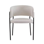 Lot de 4 chaises de salle à manger modernes rembourrées avec cadre en métal