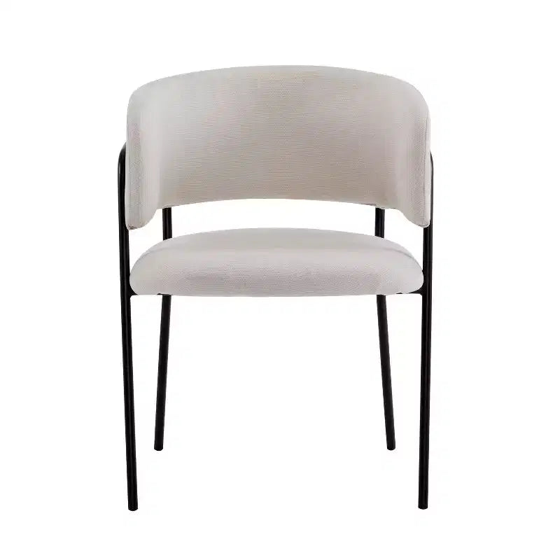 Lot de 4 chaises de salle à manger modernes rembourrées avec cadre en métal