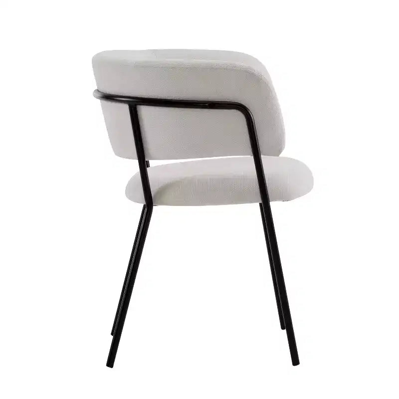 Lot de 4 chaises de salle à manger modernes rembourrées avec cadre en métal