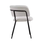 Lot de 4 chaises de salle à manger modernes rembourrées avec cadre en métal