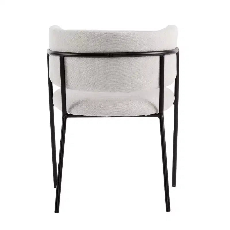 Lot de 4 chaises de salle à manger modernes rembourrées avec cadre en métal