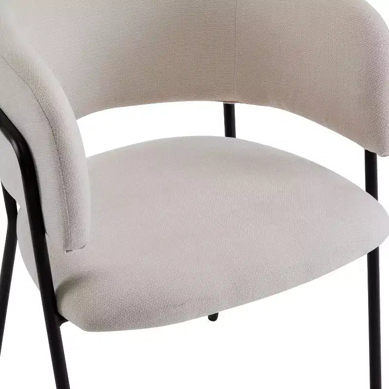 Lot de 4 chaises de salle à manger modernes rembourrées avec cadre en métal