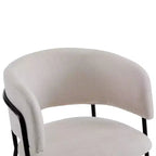 Lot de 4 chaises de salle à manger modernes rembourrées avec cadre en métal