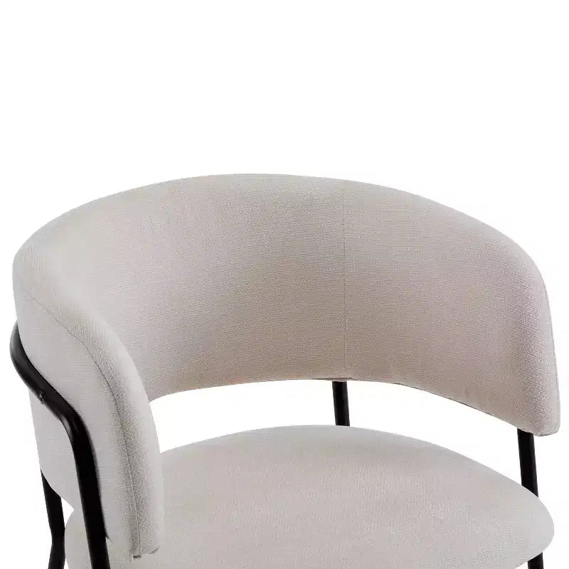 Lot de 4 chaises de salle à manger modernes rembourrées avec cadre en métal