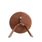 Table d'appoint ronde minimaliste à trois pieds en chêne massif de 50 cm de hauteur