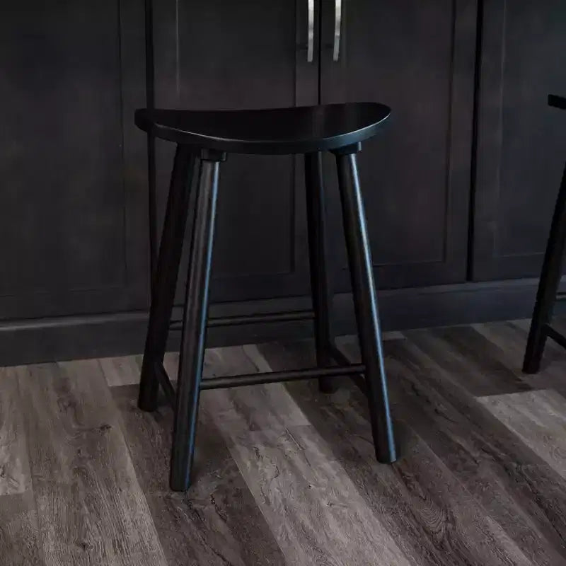 Tabouret de comptoir de cuisine en bois sans dossier Luna 26 po