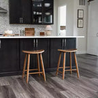Tabouret de comptoir de cuisine en bois sans dossier Luna 26 po