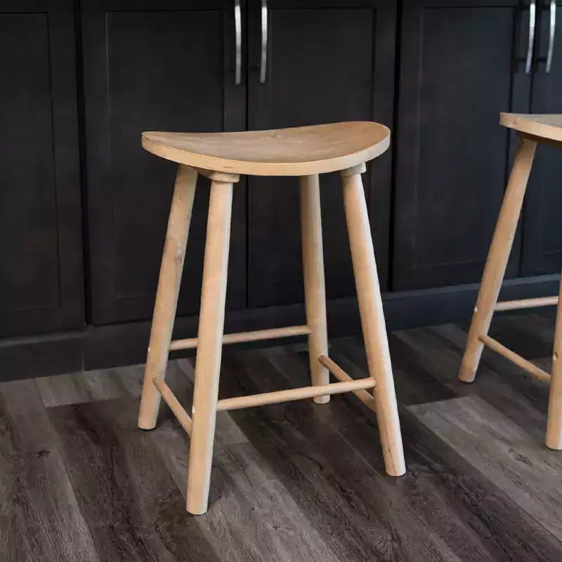Tabouret de comptoir de cuisine en bois sans dossier Luna 26 po