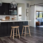 Tabouret de comptoir de cuisine en bois sans dossier Luna 26 po