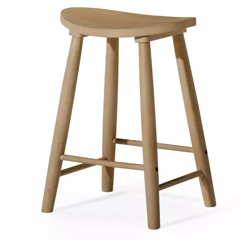Tabouret de comptoir de cuisine en bois sans dossier Luna 26 po
