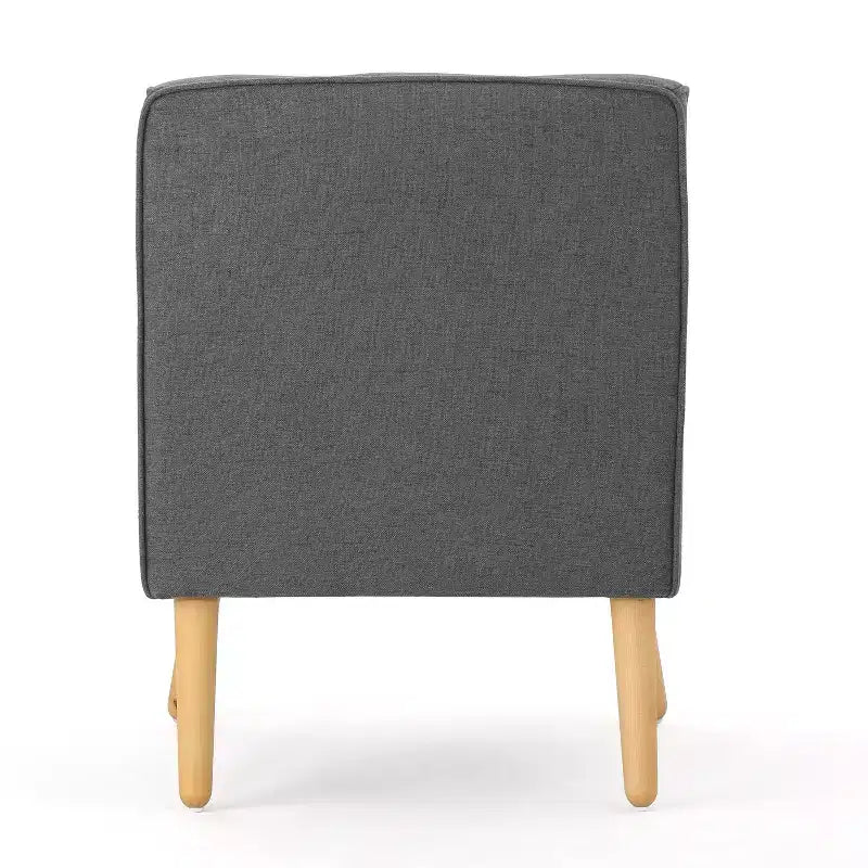 Fauteuil club en tissu capitonné avec pieds en bois de bouleau pour salon et chambre