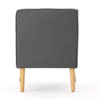 Fauteuil club en tissu capitonné avec pieds en bois de bouleau pour salon et chambre