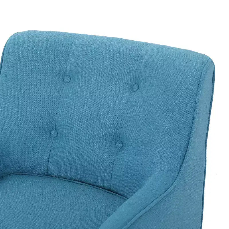 Fauteuil club en tissu capitonné avec pieds en bois de bouleau pour salon et chambre