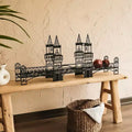 Sussexhome Metal Bridge Shelf for Desk or Wall, Unique Home Office Decor