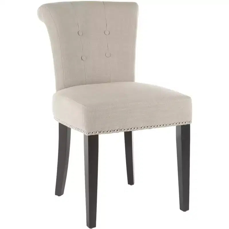 Lot de 2 chaises de bureau pivotantes Mid-Century Modern avec roulettes, crème
