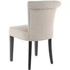 Lot de 2 chaises de bureau pivotantes Mid-Century Modern avec roulettes, crème