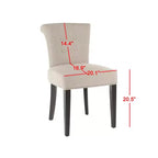 Lot de 2 chaises de bureau pivotantes Mid-Century Modern avec roulettes, crème