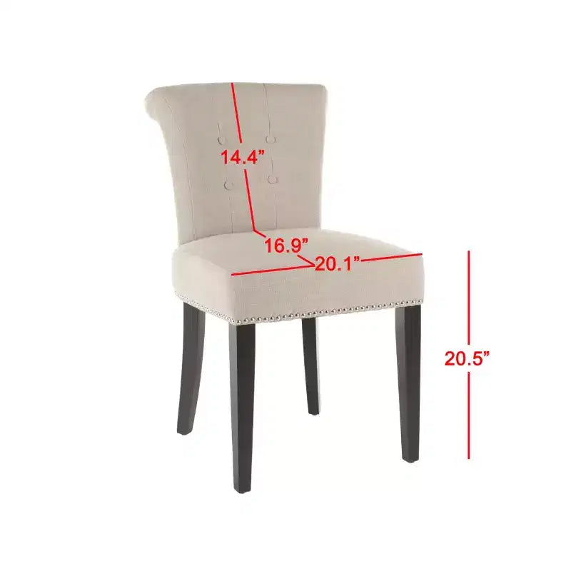Lot de 2 chaises de bureau pivotantes Mid-Century Modern avec roulettes, crème