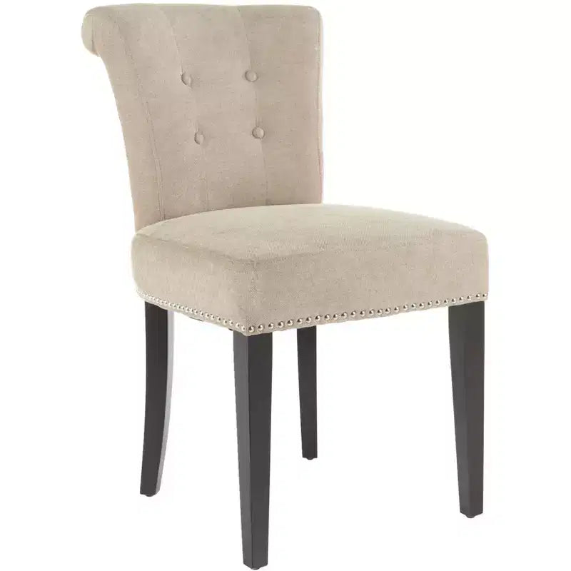 Lot de 2 chaises de bureau pivotantes Mid-Century Modern avec roulettes, crème