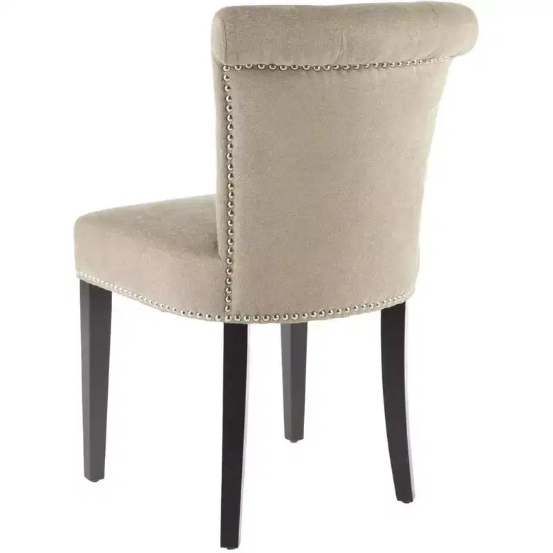 Lot de 2 chaises de bureau pivotantes Mid-Century Modern avec roulettes, crème
