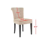 Lot de 2 chaises de bureau pivotantes Mid-Century Modern avec roulettes, crème