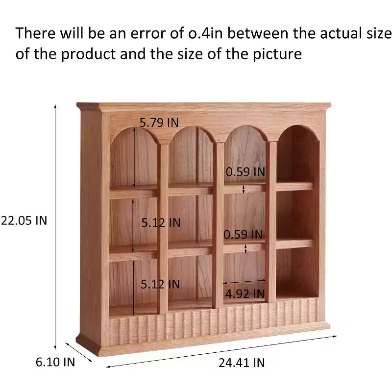 Étagère de rangement pour tasses en bois massif, 55,88 cm (H) x 60,96 cm (l)