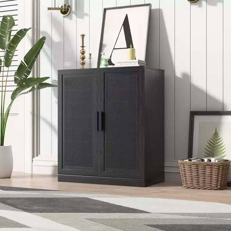 Table basse ronde de 38 po avec base entrecroisée