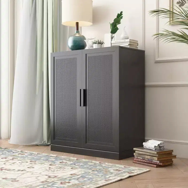 Table basse ronde de 38 po avec base entrecroisée