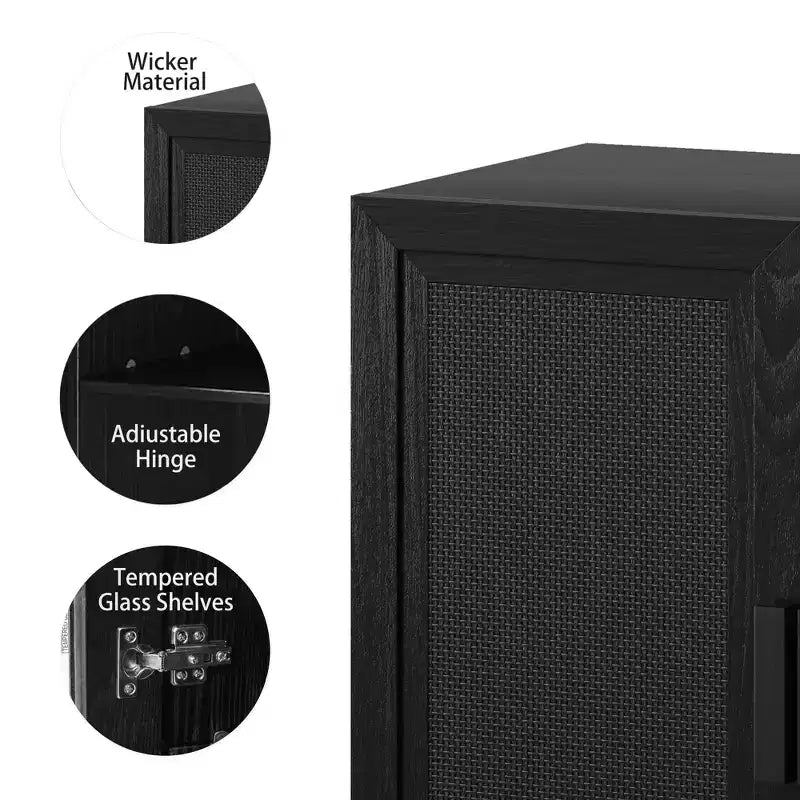 Table basse ronde de 38 po avec base entrecroisée