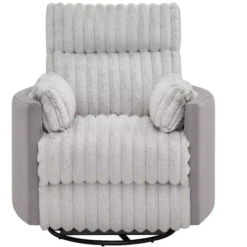 Fauteuil inclinable manuel en velours côtelé à grosses côtes