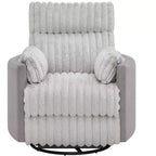 Fauteuil inclinable manuel en velours côtelé à grosses côtes