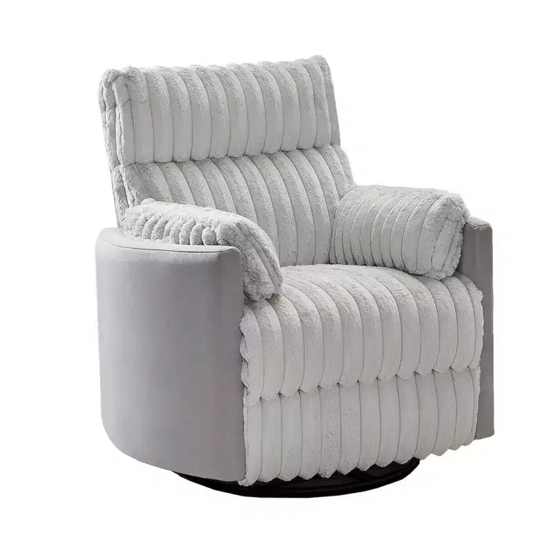 Fauteuil inclinable manuel en velours côtelé à grosses côtes