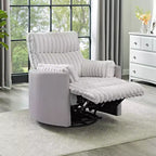 Fauteuil inclinable manuel en velours côtelé à grosses côtes
