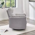 Fauteuil inclinable manuel en velours côtelé à grosses côtes