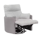Fauteuil inclinable manuel en velours côtelé à grosses côtes