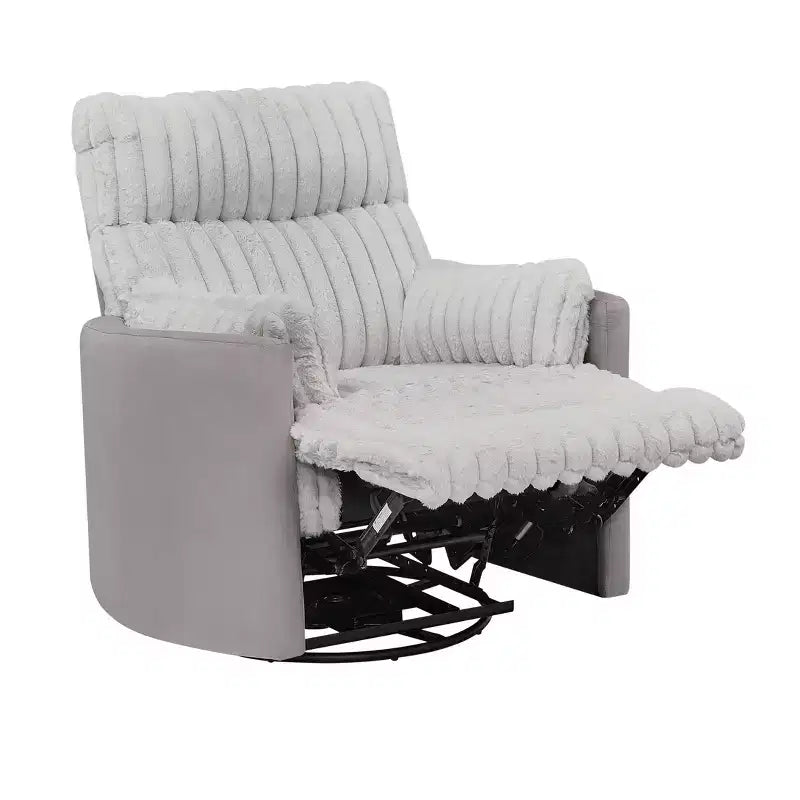 Fauteuil inclinable manuel en velours côtelé à grosses côtes