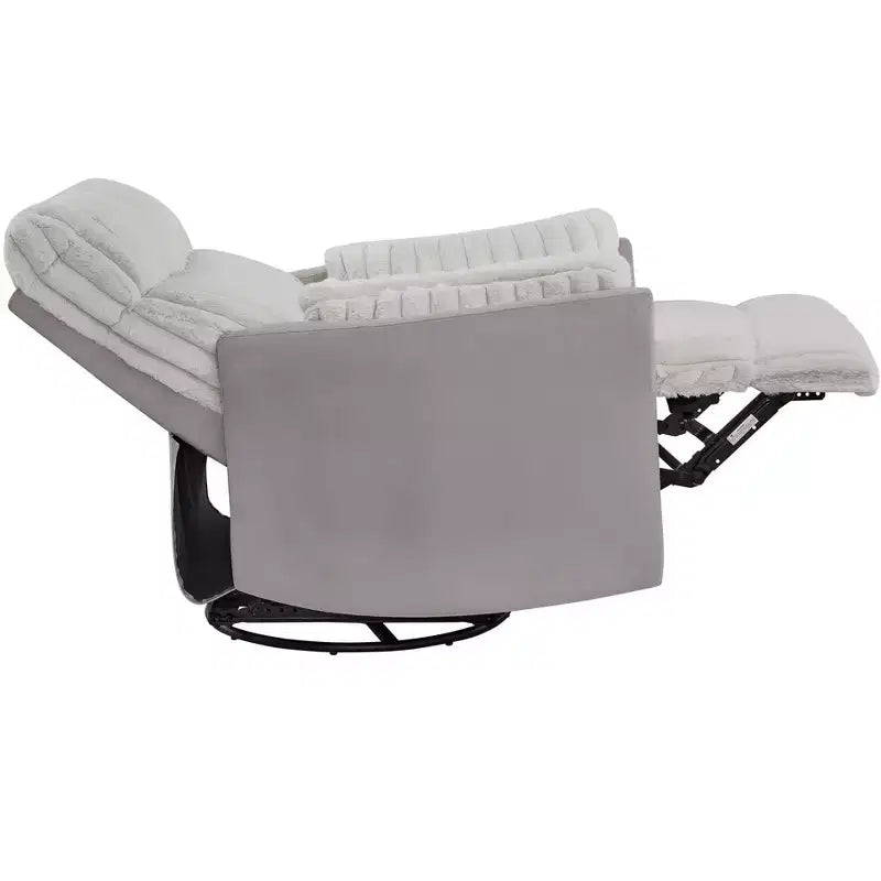 Fauteuil inclinable manuel en velours côtelé à grosses côtes