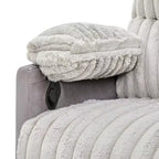 Fauteuil inclinable manuel en velours côtelé à grosses côtes